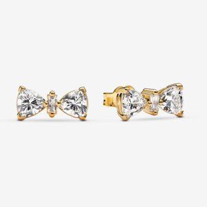 Pandora | Sparkling Bow Stud Earrings 14k gold plating | NWIB